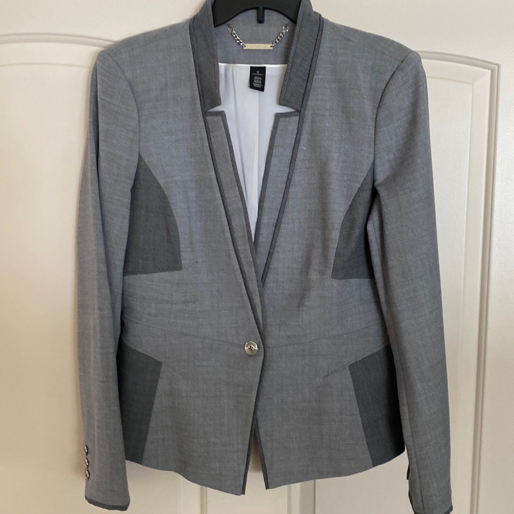White House Black Market, Gray Blazer/Jacket, Size 12